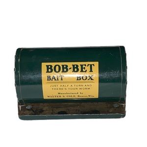 Vintage Bob-Bet Bait Box by Walter S. Cole